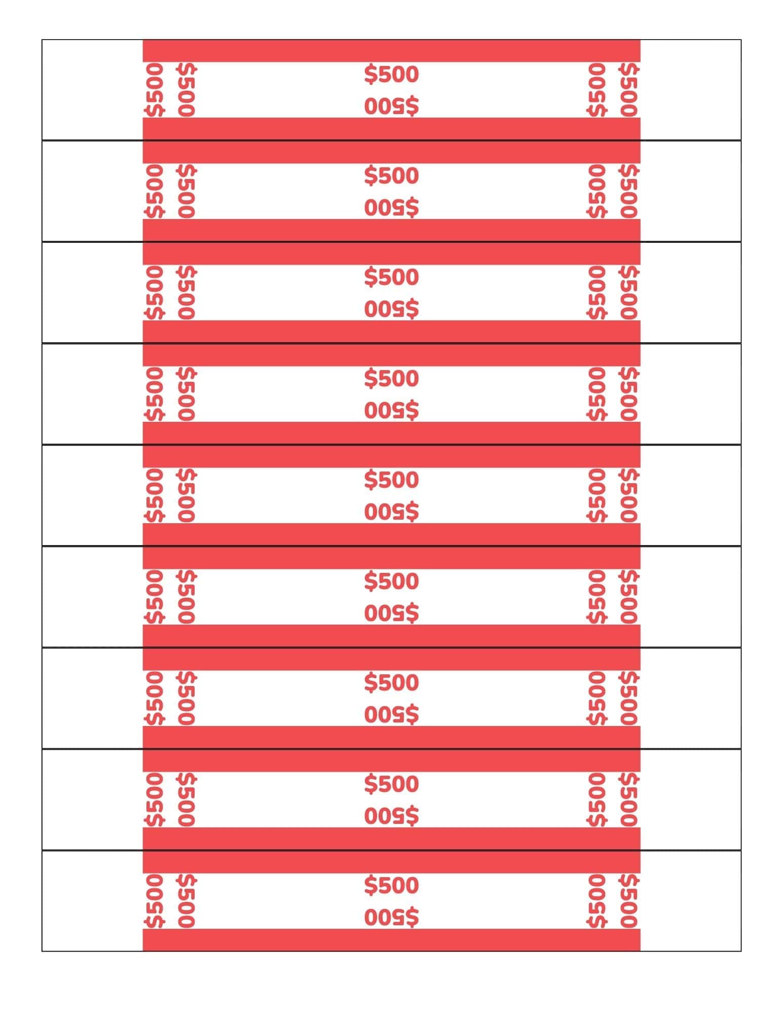 free printable money bands for organizing bills